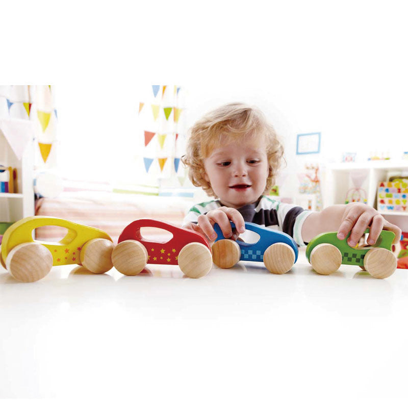 MINI COCHES DE MADERA HAPE