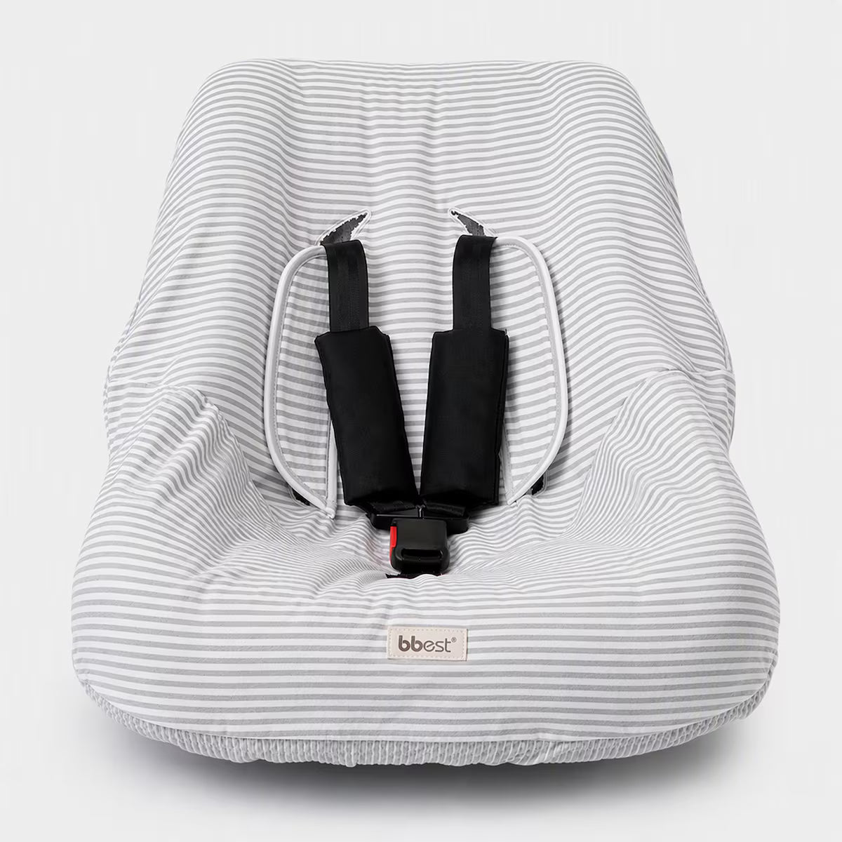 Funda de algodón para Grupo 0 de rayas grises y blancas